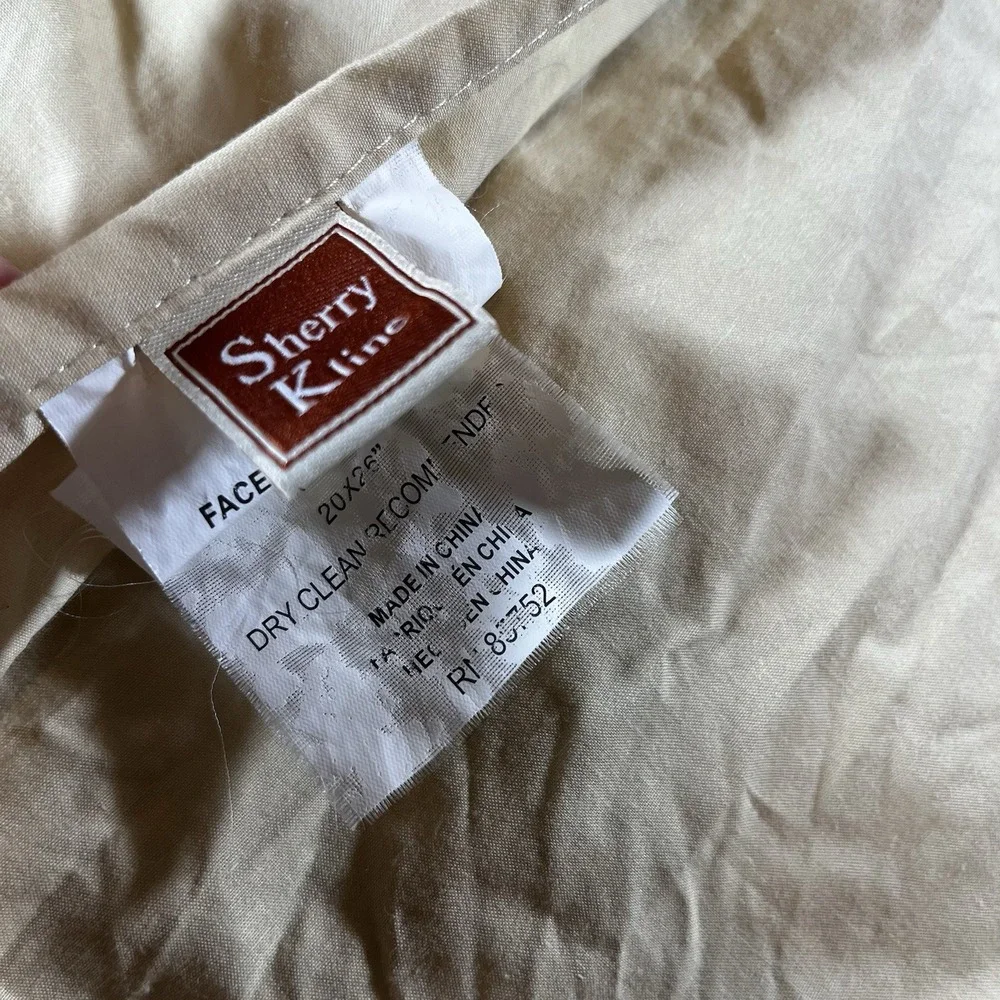 Sherry Kline Luxury Queen Pillow Shams Multicolor‎ Braided Trim P.C.H.F